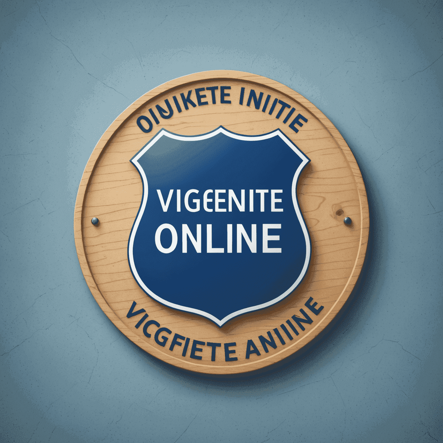Vignette-online Logo: Ein stilisiertes Autobahnschild mit dem Text 'Vignette-online' in Highway Blue