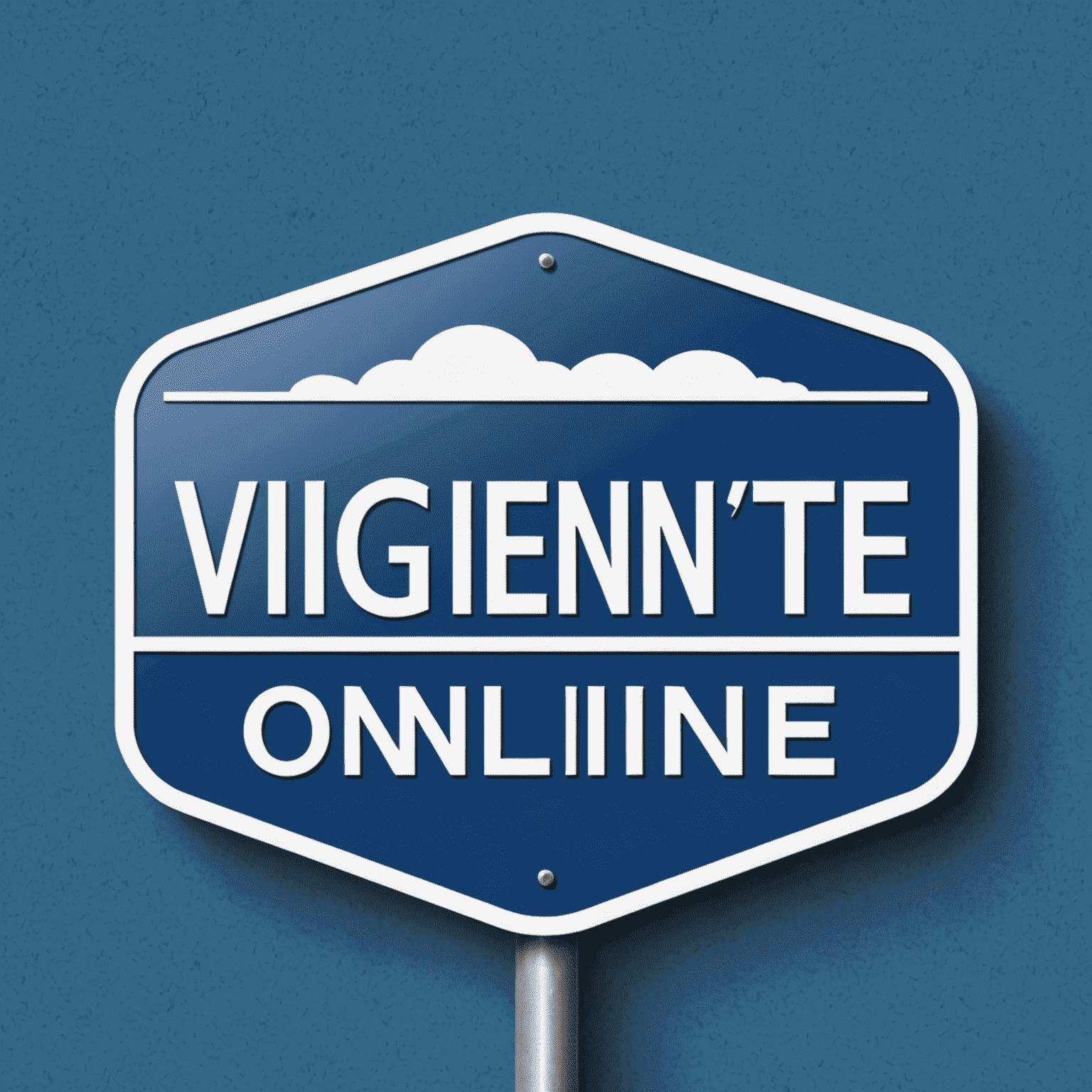 Vignette-online Logo: Ein stilisiertes Autobahnschild mit dem Text 'Vignette-online' in Highway Blue